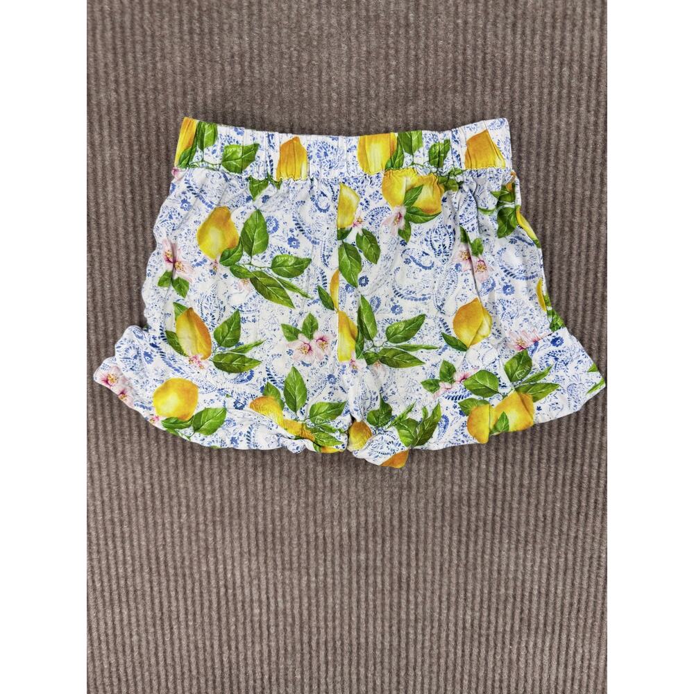 GUESS Girls Lemon & Paisley Print Ruffle Shorts 5 - Picture 5 of 7